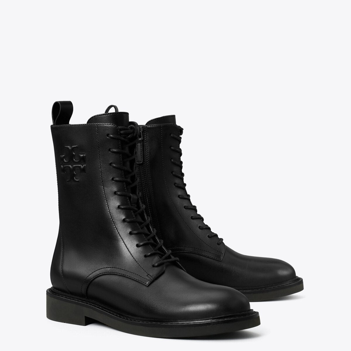 Tory Burch Double T Combat Boot Perfect Black