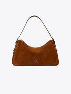Tory Burch Thea Zip Top Shoulder Bag Suede Park Bench