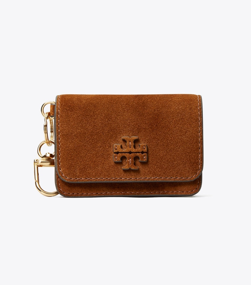 Thea Suede Flap Card Case - Park Bench