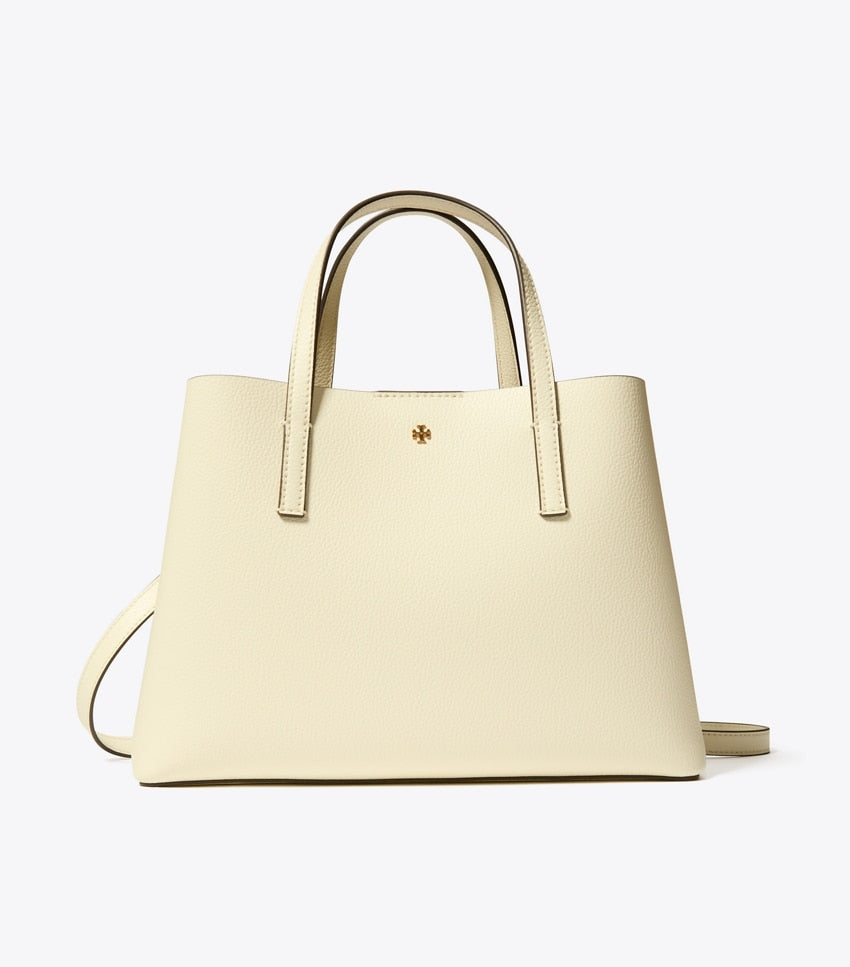 Tory Burch Blake Small Tote - Warm White / Camel