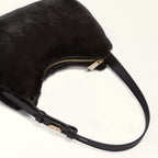 Furla Febe Fluffy Shoulder Bag S - Black