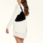 Furla Febe Fluffy Shoulder Bag S - Black