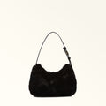 Furla Febe Fluffy Shoulder Bag S - Black