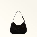 Furla Febe Fluffy Shoulder Bag S - Black