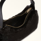 Furla Febe Fluffy Shoulder Bag S - Black