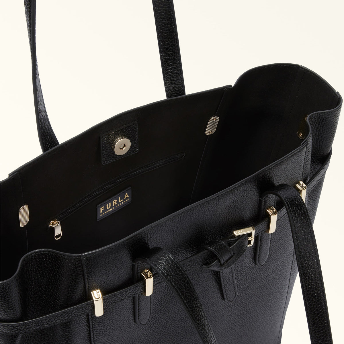 Furla Aura Tote Bag M - Black