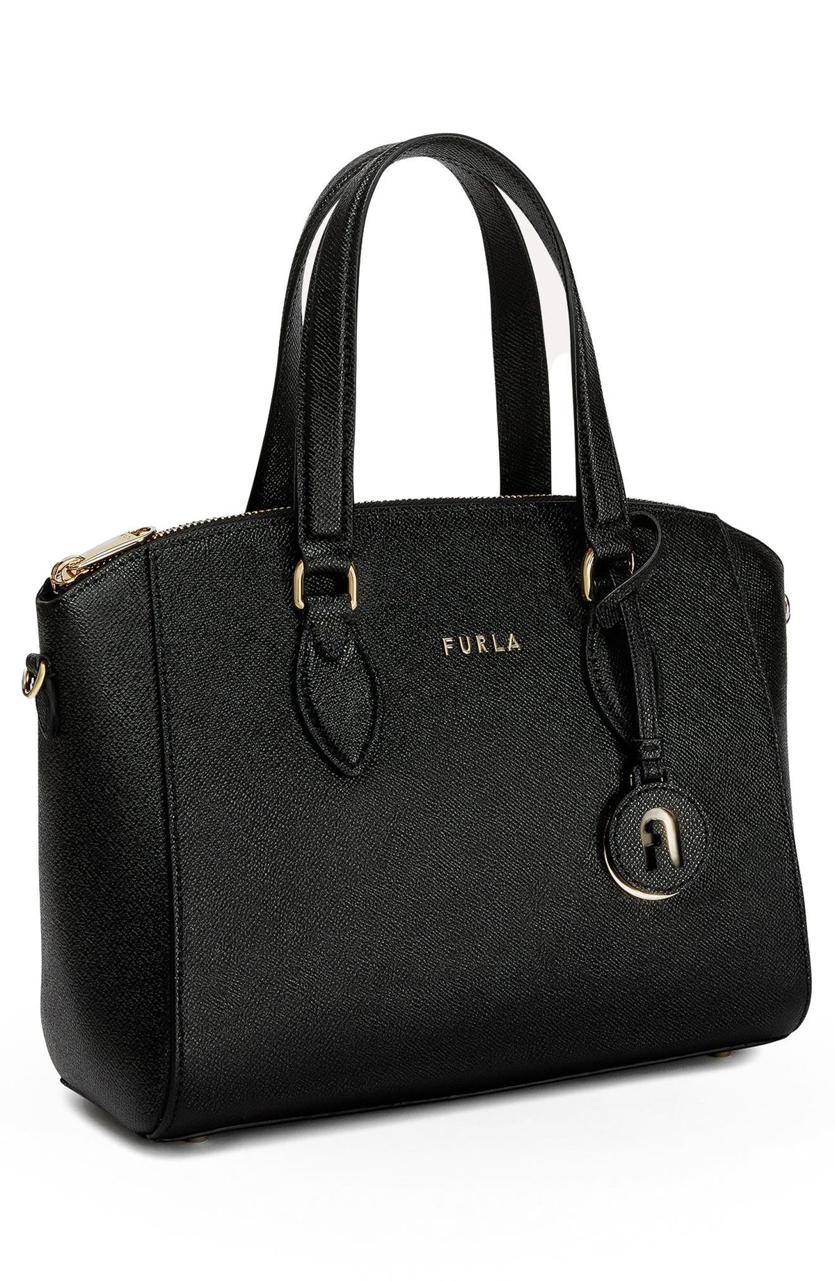 Furla Minerva Satchel Bag S - Black