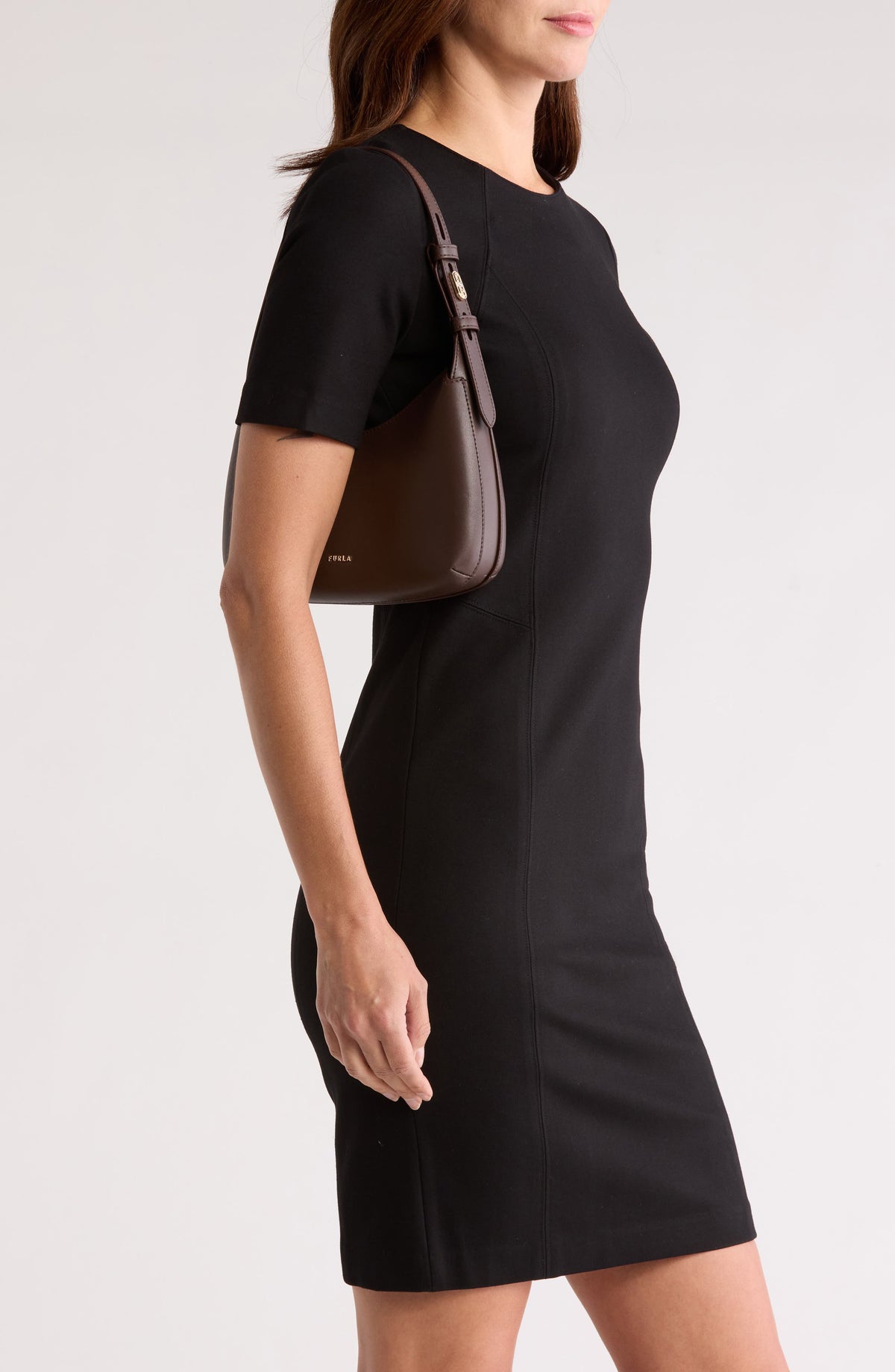 Furla Febe Leather Shoulder Bag - Chocolate