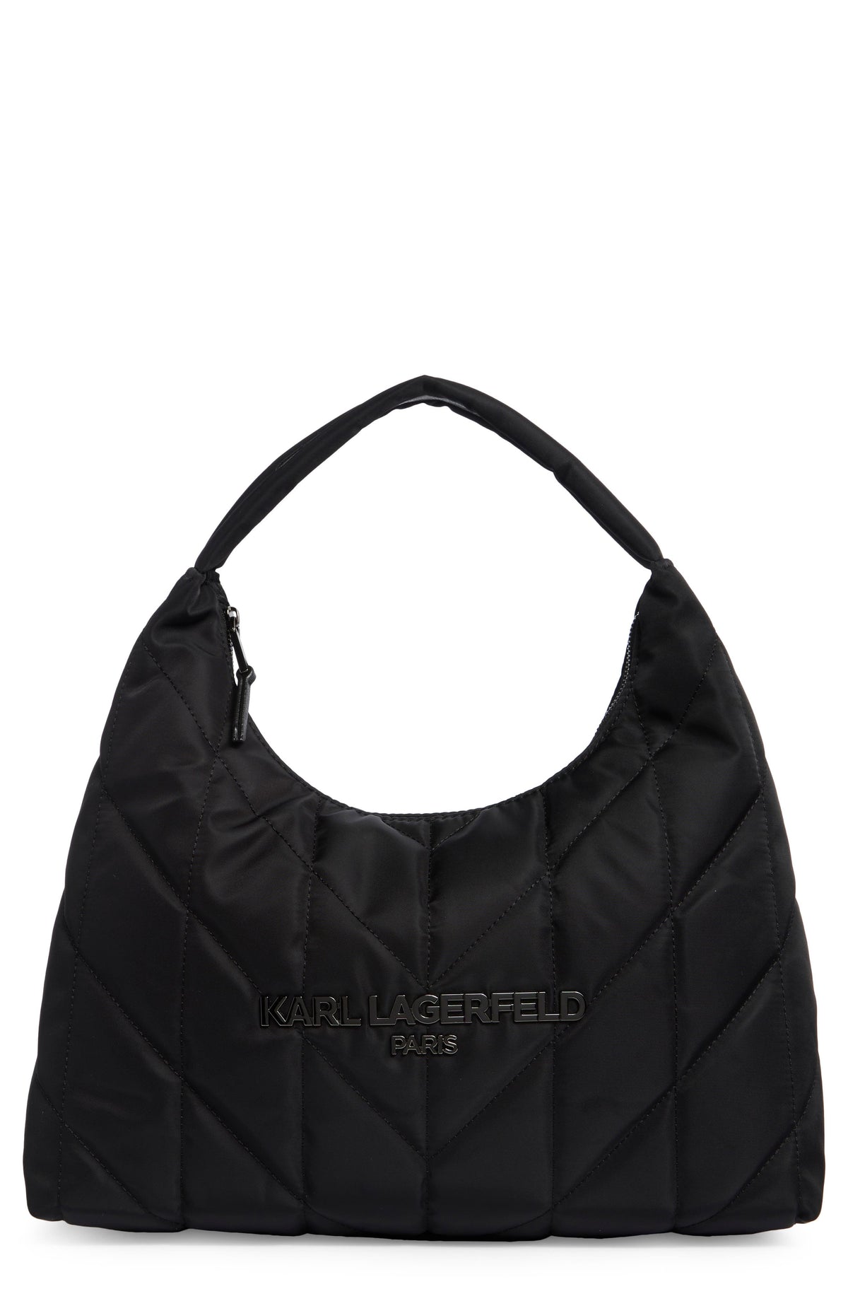 Karl Lagerfeld Voyage Quilted Nylon Hobo Bag