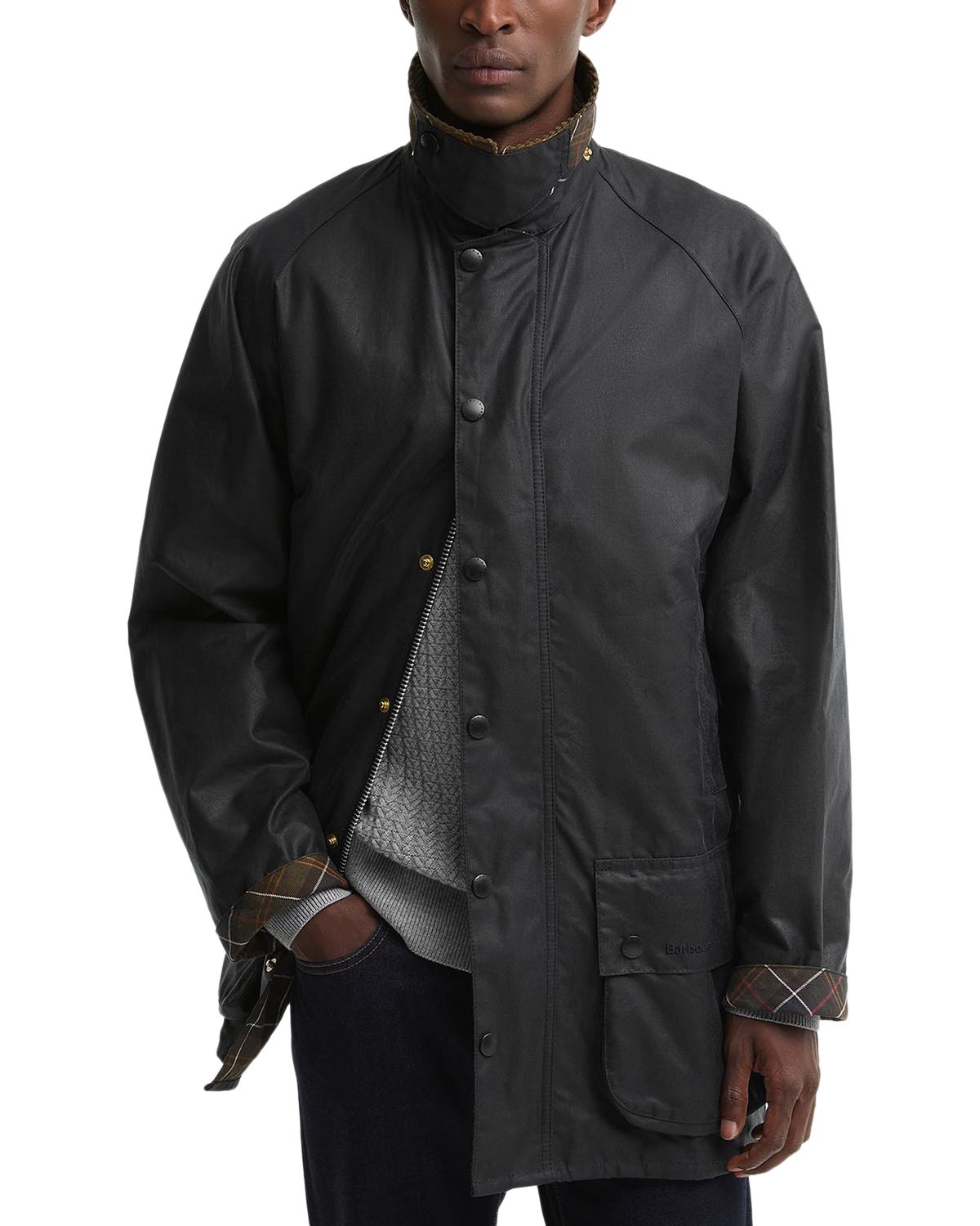 Barbour Icons Beaufort Cotton Wax Jacket Navy
