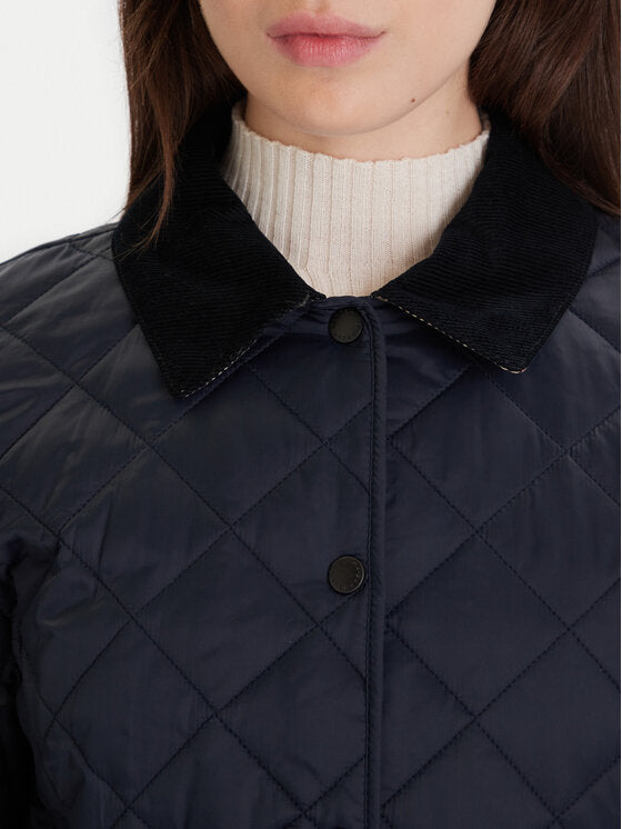 Barbour Women's Deveron Quilted Jacket – Navy / Pale Pink