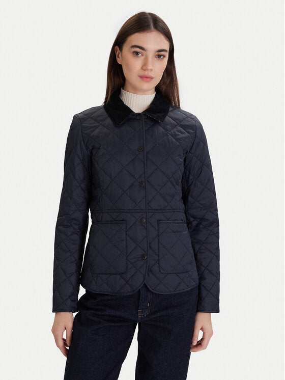 Barbour Women's Deveron Quilted Jacket – Navy / Pale Pink