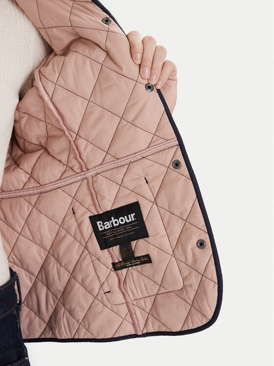 Barbour Women's Deveron Quilted Jacket – Navy / Pale Pink