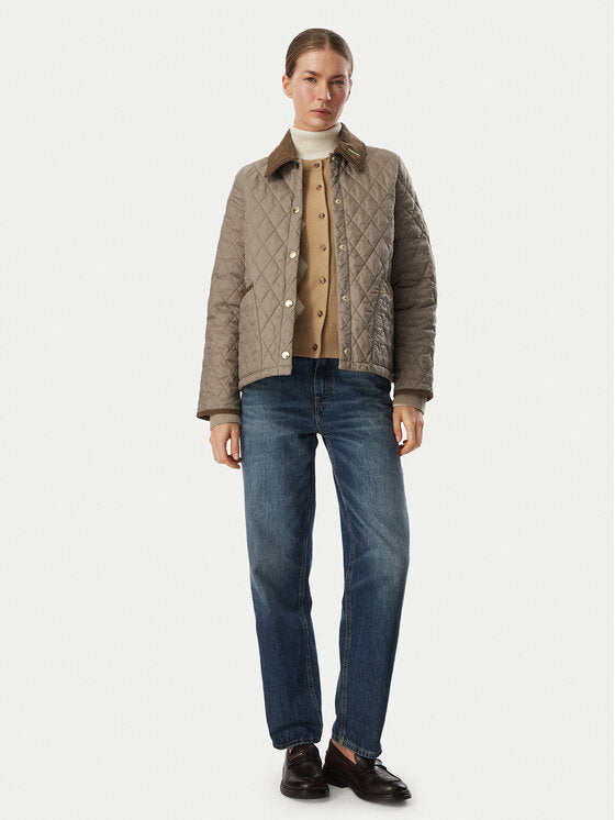 Barbour Women's Icons Cropped Liddesdale Quilted Jacket – Light Trench / Birchwood