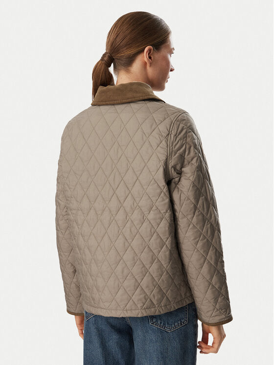 Barbour Women's Icons Cropped Liddesdale Quilted Jacket – Light Trench / Birchwood
