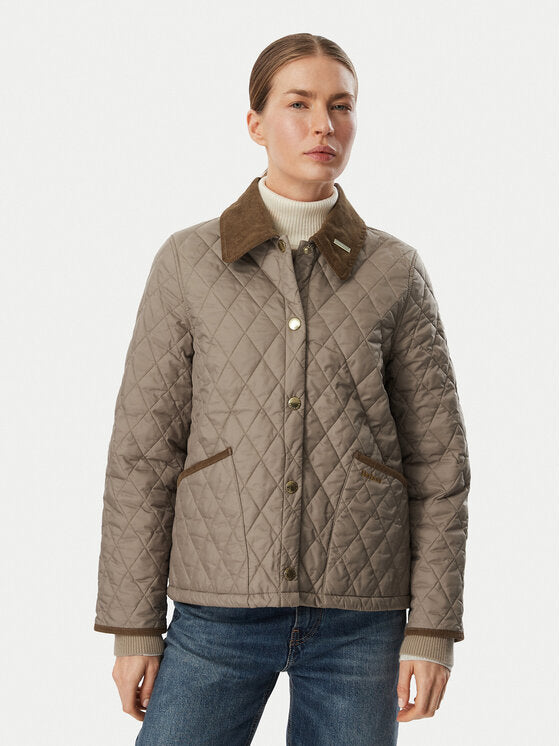 Barbour Women's Icons Cropped Liddesdale Quilted Jacket – Light Trench / Birchwood
