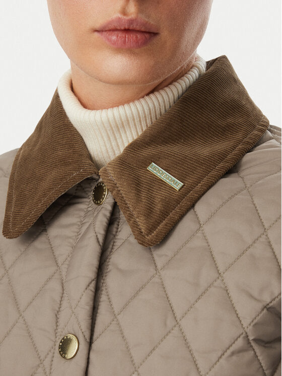 Barbour Women's Icons Cropped Liddesdale Quilted Jacket – Light Trench / Birchwood