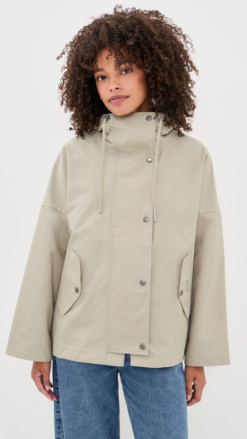 Barbour Women's Kingswood Showerproof Jacket - Light Sand/Navy Gingham
