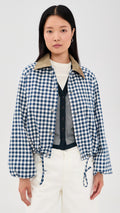 Barbour Women's Ovingham Casual Jacket - Gingham Navy/Neutral