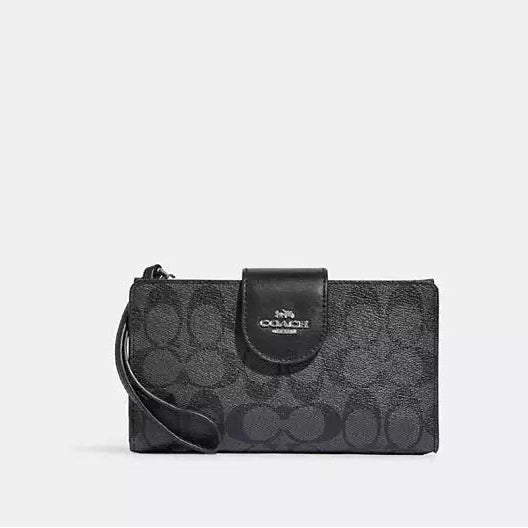 Coach Phone Wallet In Colorblock Signature Canvas