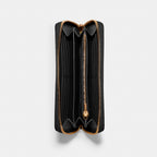 Coach Long Zip Around Wallet In Crossgrain Leather