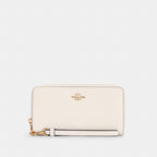 Coach Long Zip Around Wallet In Crossgrain Leather