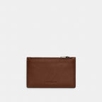 Coach Zip Card Case In Pebbled Leather