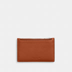 Coach Zip Card Case In Pebbled Leather