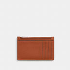 Coach Zip Card Case In Pebbled Leather