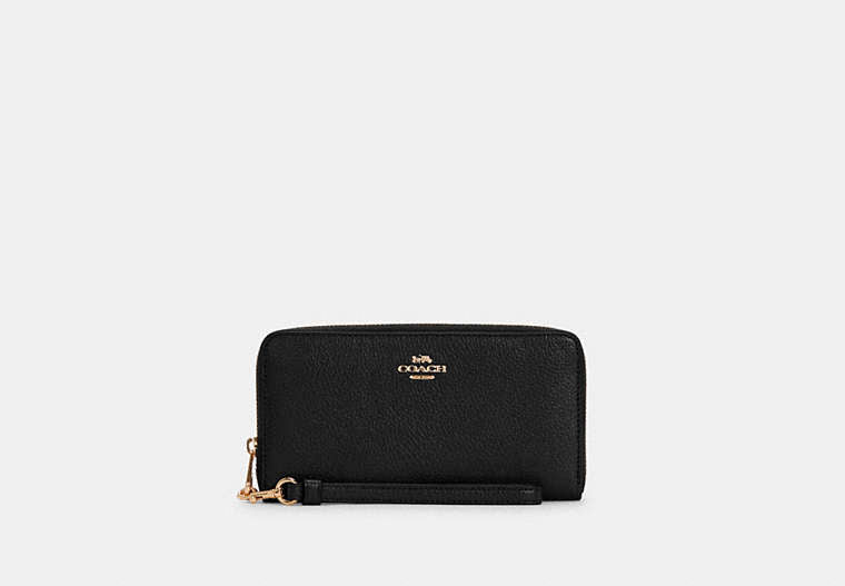 Coach Long Zip Around Wallet Classic Gold/Black