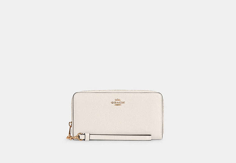 Coach Long Zip Around Wallet Classic Gold/Chalk