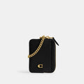 Coach Essential Chain Card Case Brass/Black