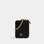 Coach Essential Chain Card Case Brass/Black