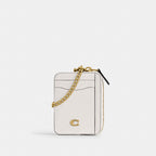 Coach Essential Chain Card Case Brass/Chalk