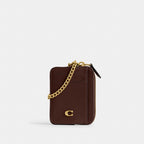 Coach Essential Chain Card Case Brass/Maple