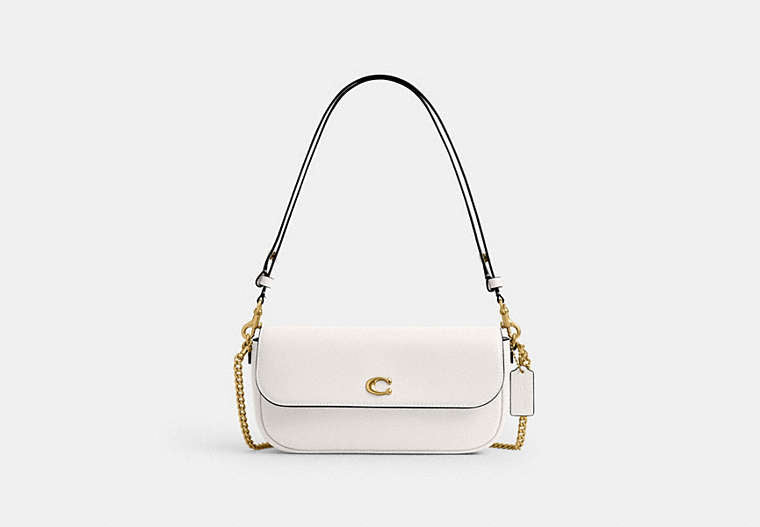 Coach Brook Flap Chain Bag - Brass/Chalk