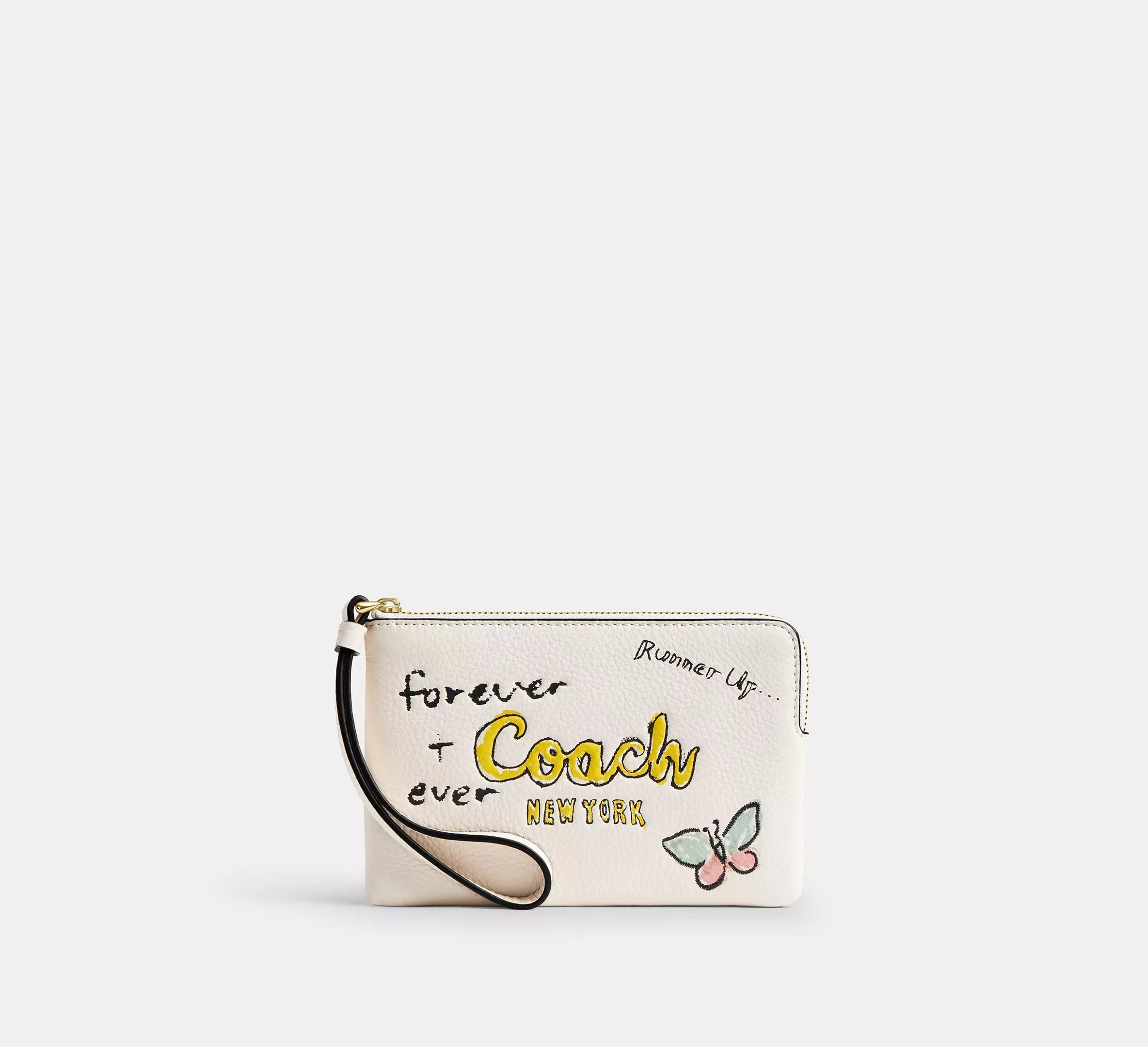 Coach Corner-Armband mit Reißverschluss aus charakteristischem Canvas mit Streifen