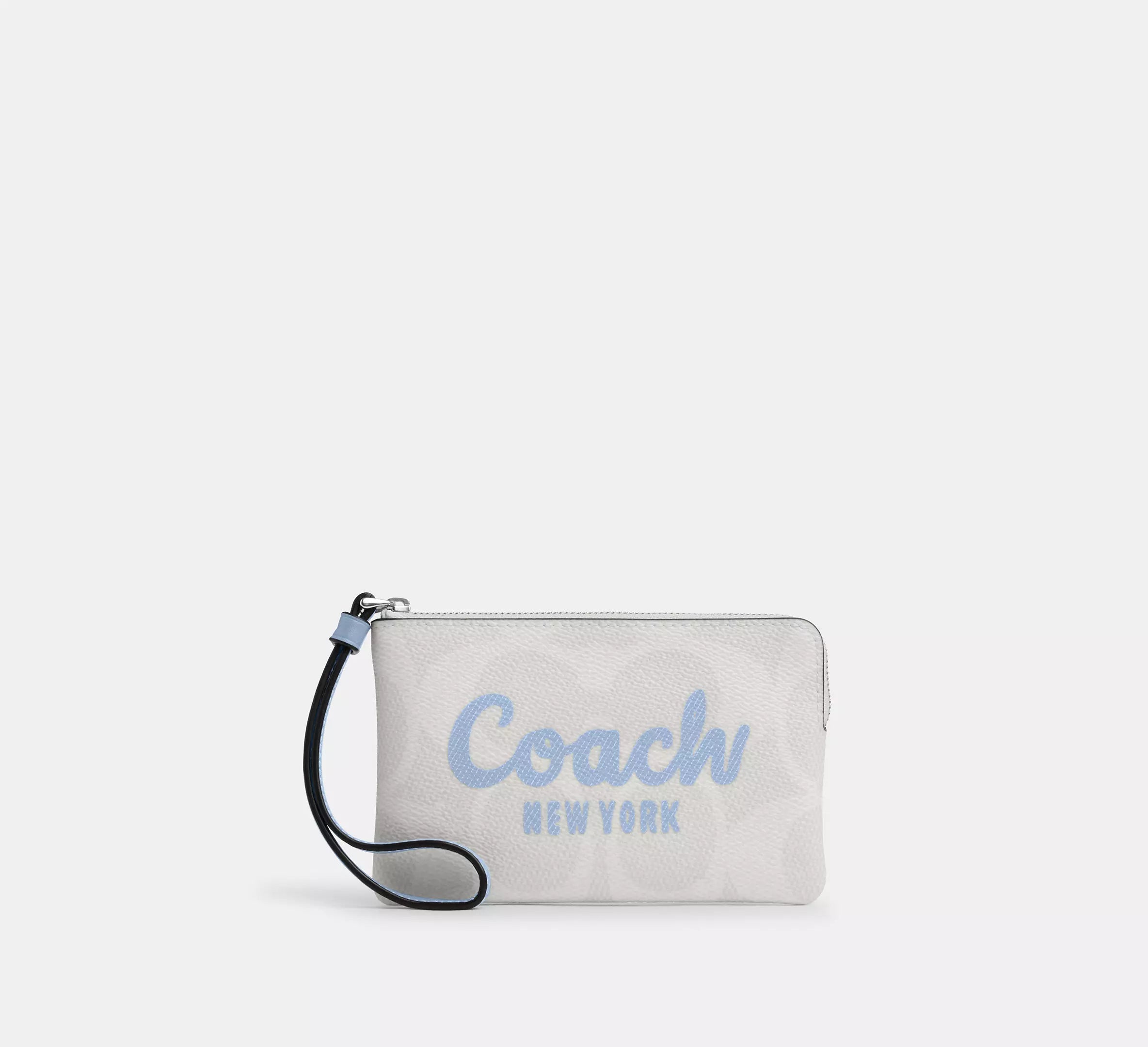 Coach Corner-Armband mit Reißverschluss aus charakteristischem Canvas mit Streifen