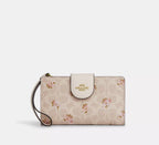 Coach Phone Wallet In Colorblock Signature Canvas