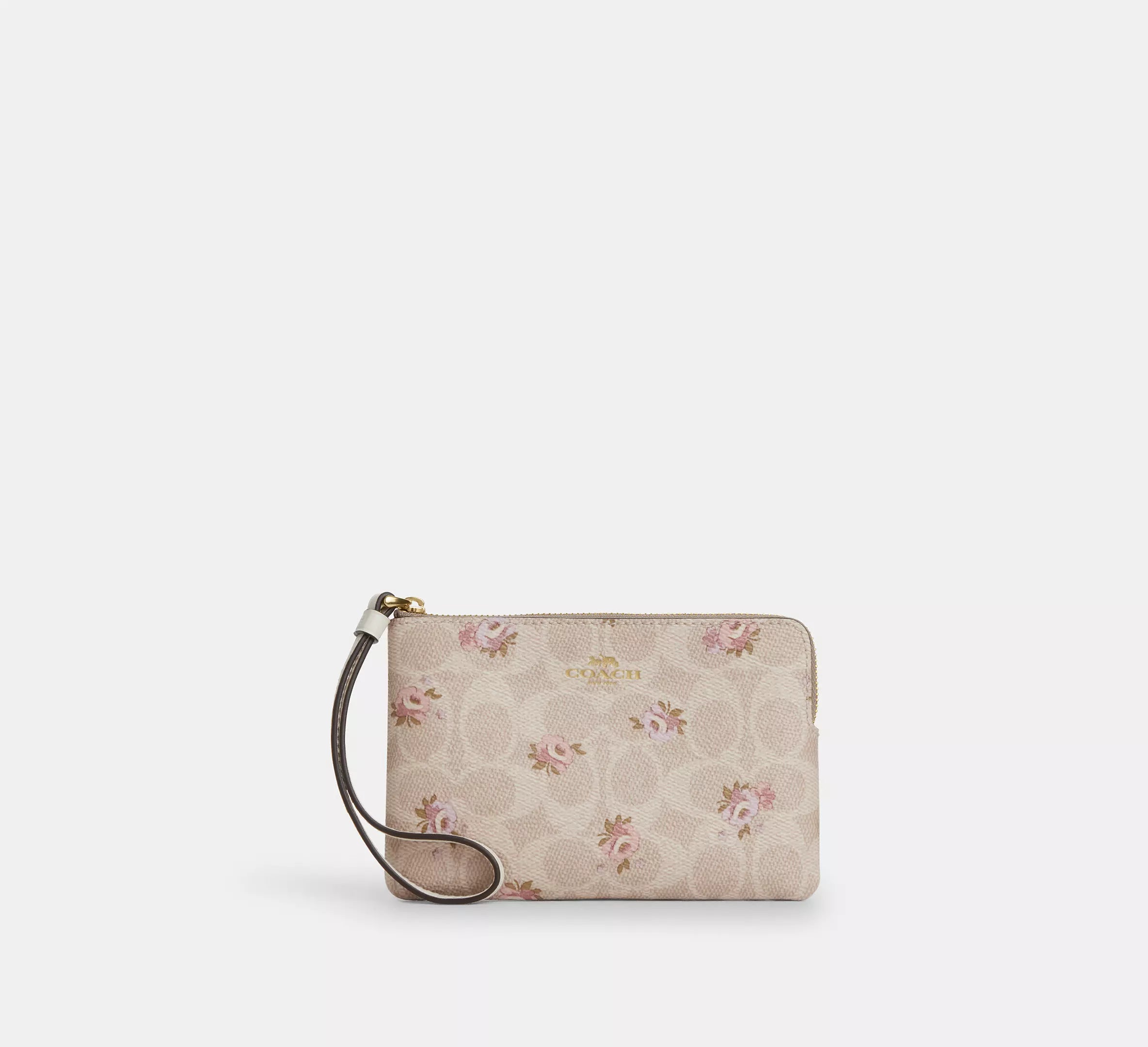 Coach Corner-Armband mit Reißverschluss aus charakteristischem Canvas mit Streifen