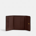 Coach Mila Small Flap Wallet Maple open