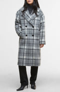 Barbour Fenella Tartan Double-Breasted Long Coat