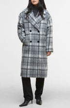 Barbour Fenella Tartan Double-Breasted Long Coat