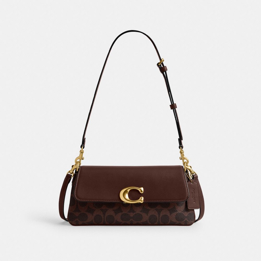 Coach Jet Shoulder Bag - Signature Canvas Brass/Maple