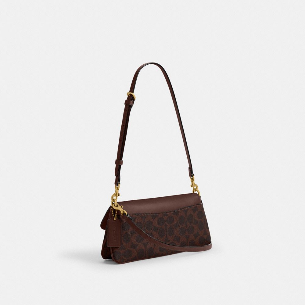 Coach Jet Shoulder Bag - Signature Canvas Brass/Maple