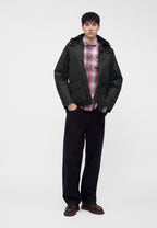 Barbour Men's Modern Beaufort Hooded Waxed Cotton Jacket – Navy