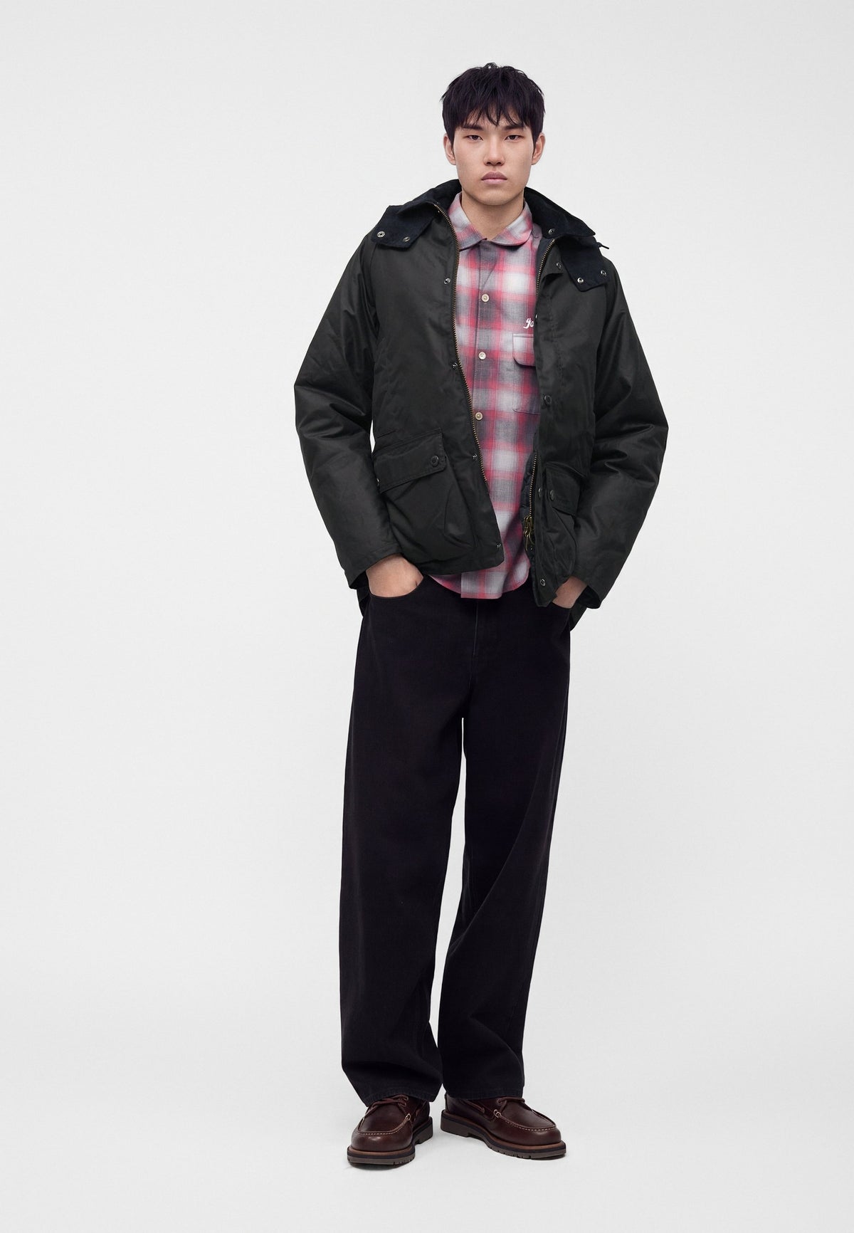Barbour Men's Modern Beaufort Hooded Waxed Cotton Jacket – Navy