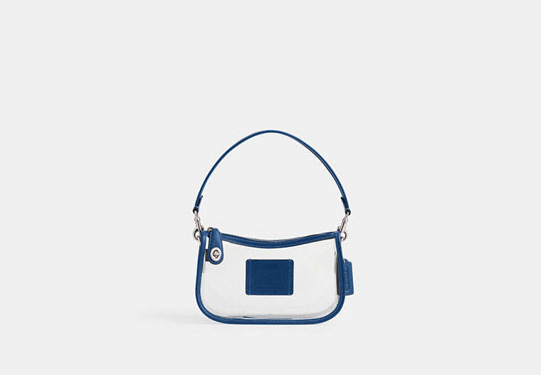 Coach Stadium Swinger Bag - Silver/True Blue