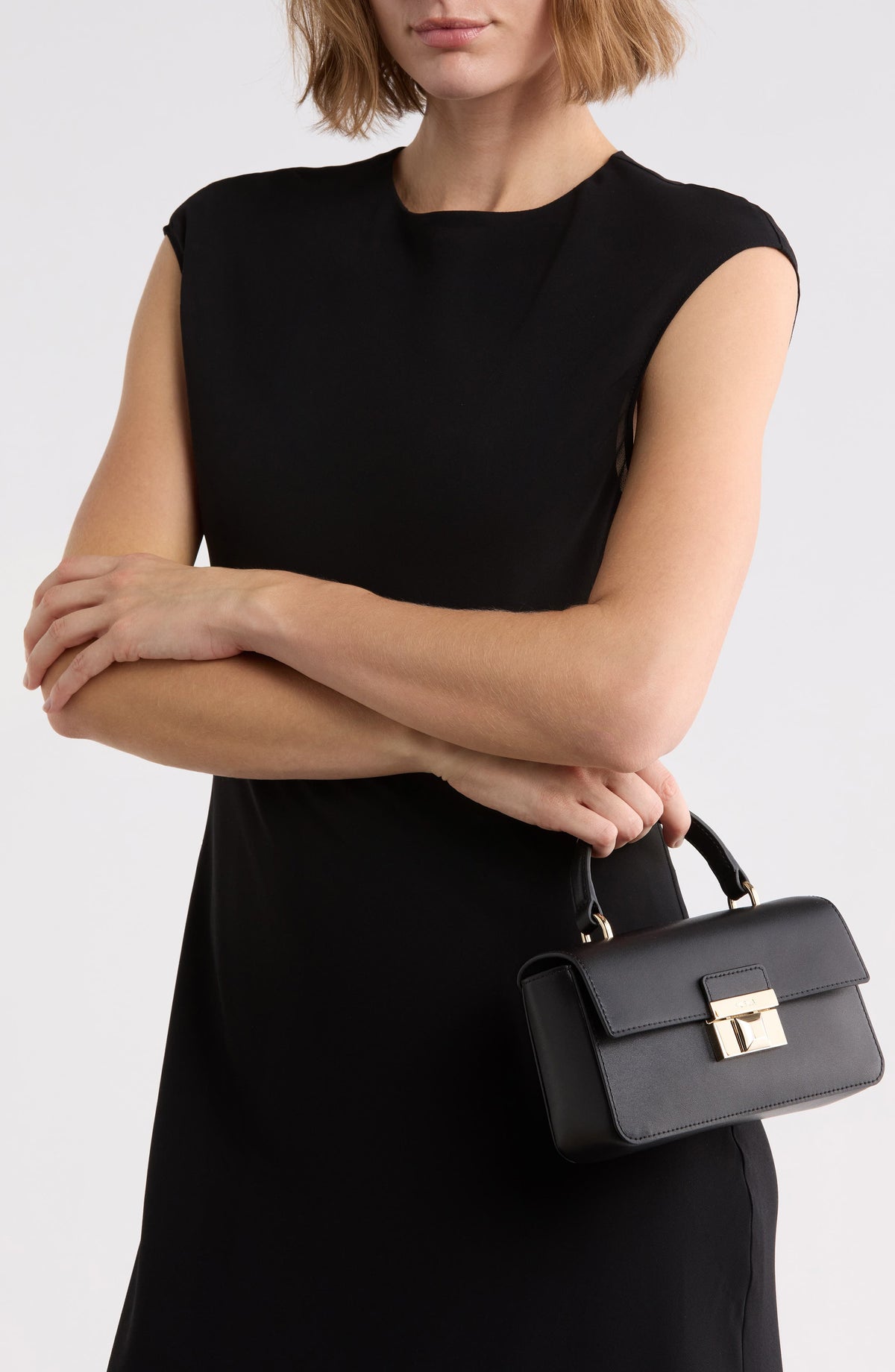 Furla Venere Micro Top Handle Bag Black