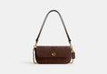 Brook Flap Chain Bag Suede Dark Chocolate